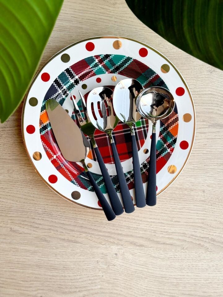 Crearthome Venüs Sos Seti Çelik Lacivert 5 Parça YTK 026