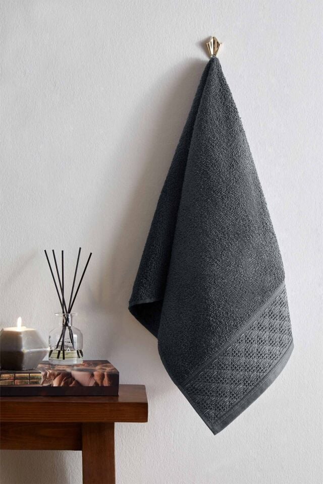 Özdilek Diagonal Waffle El ve Yüz Havlusu 50x90 cm Gri