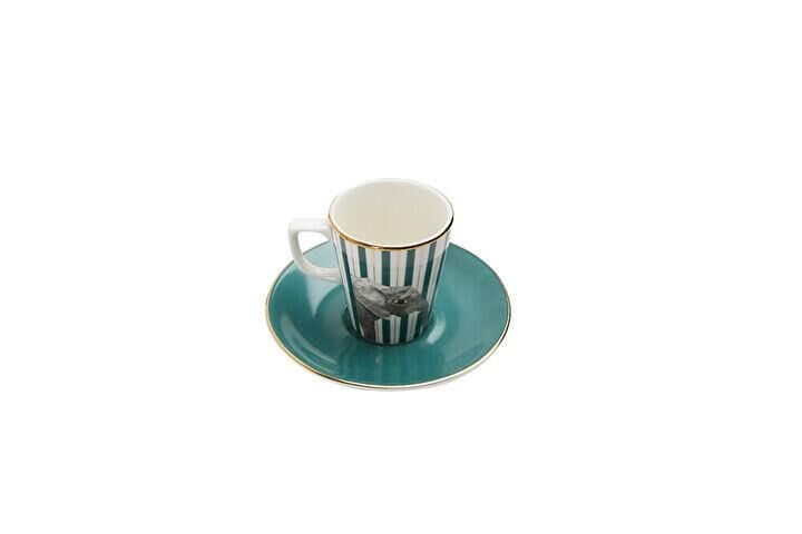 Porland Wild Life Elephant Tabaklı Kahve Fincanı 75cc 04ALM005282