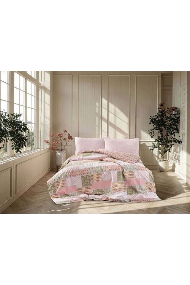 Doqu Home Boho Chic Spring Festival Upsala Nevresim Takımı Çift Kişilik - Bej