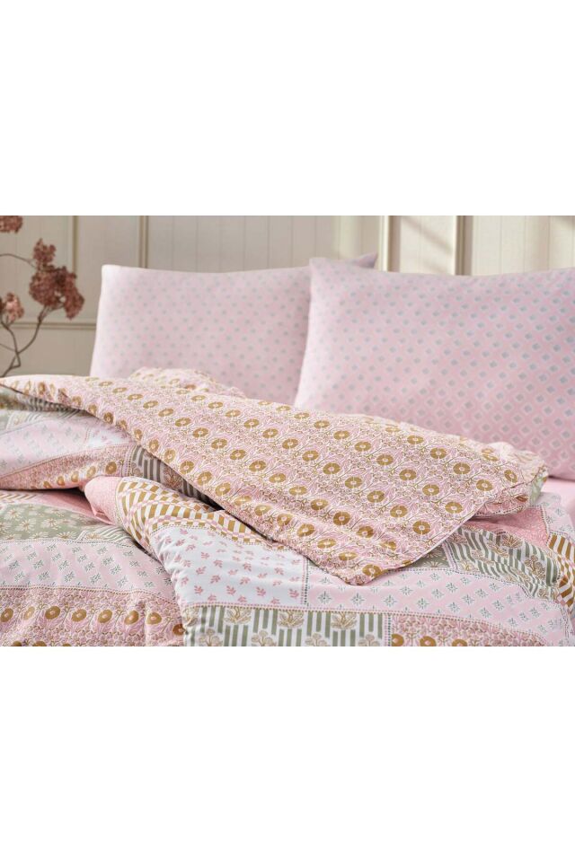 Doqu Home Boho Chic Spring Festival Upsala Nevresim Takımı Çift Kişilik - Bej