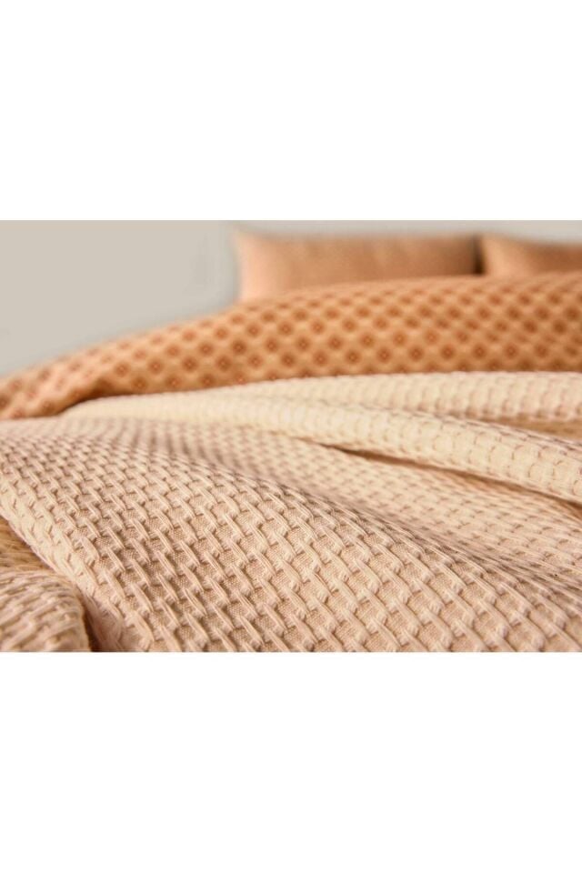 Doqu Home Casual Nevresim Takımı / Yatak Örtüsü Seti Çift Kişilik - Vizon