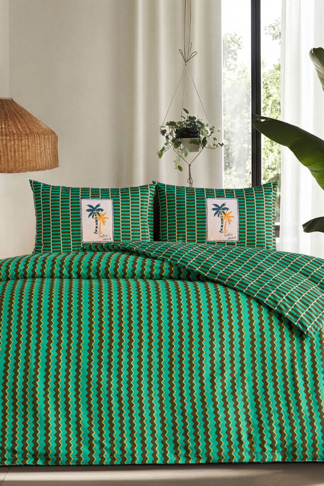 Doqu Home Jungle Muse Festıval Nevresim Takımı Çift-Summer