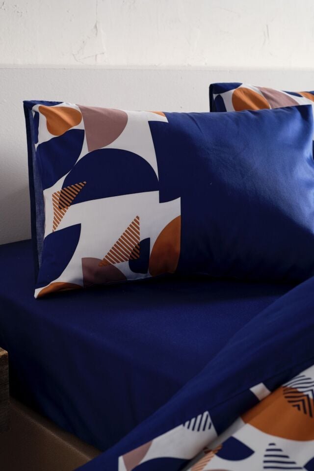 Doqu Home Saten Nevresim Takımı Diego Çift Kişilik - Lacivert