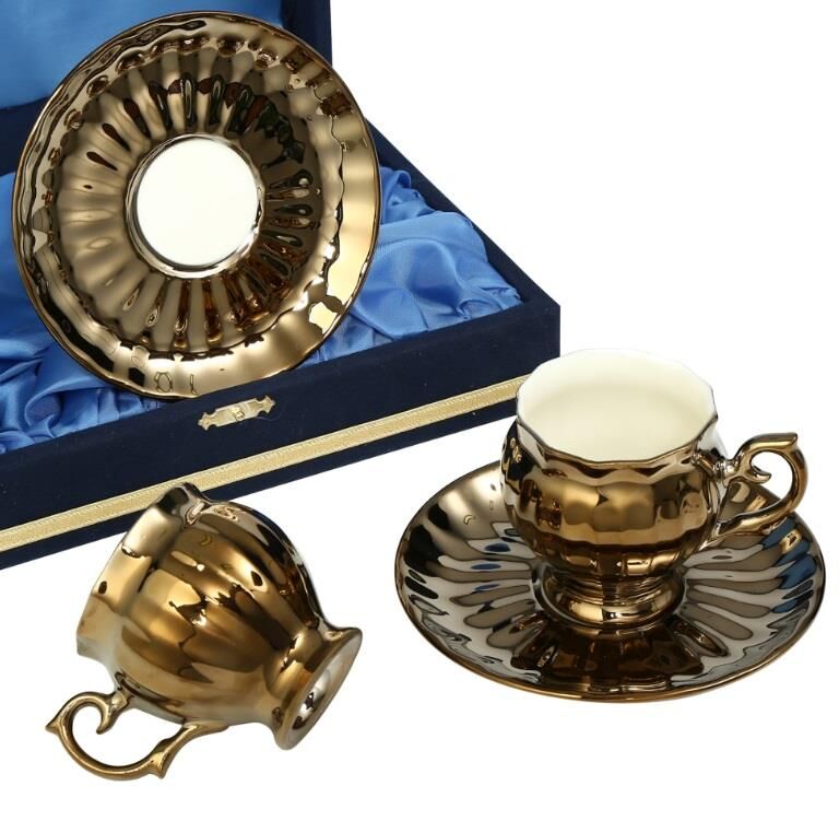 Vitale Side Gold 2li Kahve Fincanı Takımı MTFK.0056