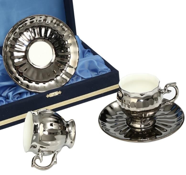 Vitale Side Platin 2li Kahve Fincanı Takımı MTFK.0053
