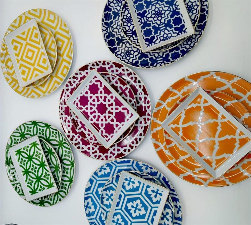 Porland Morocco 18 Parça 6 Kişilik İkram ve Kahvaltı Takımı 04A+P021276