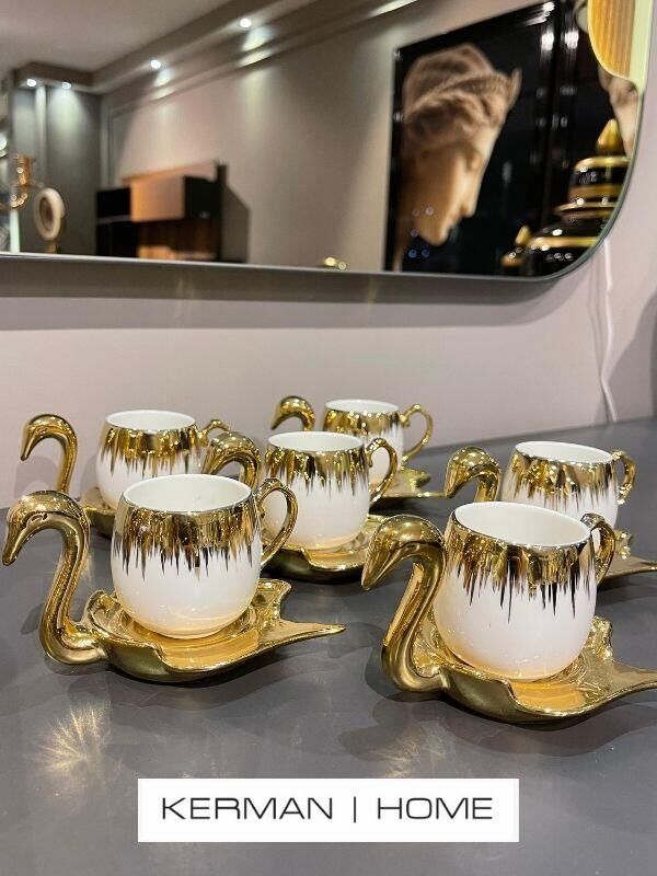 Sembol White Swan 6 lı Kahve Fincanı Takımı PUREBONE-209