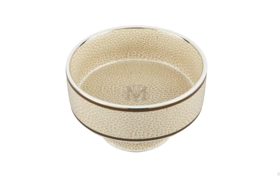 Mikasa Moor Micasa Desenli Ekru Ayaklı Kurabiyelik 13x8cm P123.813231