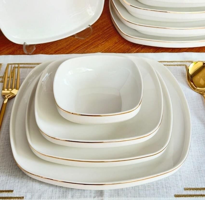 Royking Eliie Gold Line 24 Parça Yemek Takımı HRN 23020G