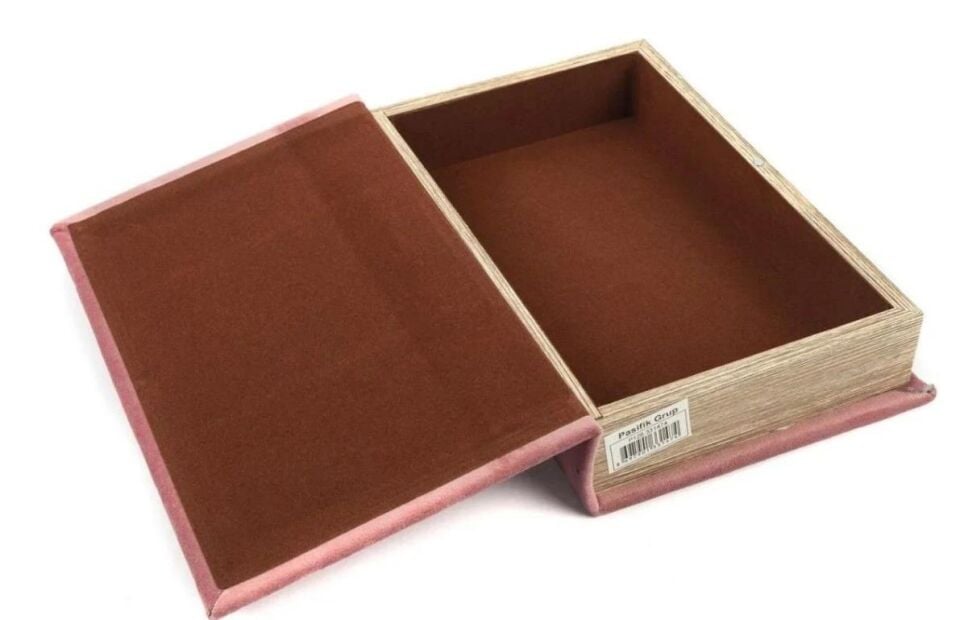 Mikasa Moor Dekoratif Pembe Kadife Kitap Kutusu 26x17x5 cm P126.331474