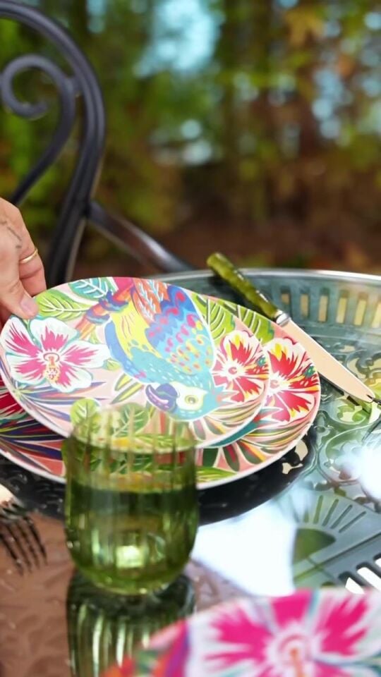 Lucky Art Tropea Melamin 20 cm 2'li Çiçek Tabak Seti DIO30041
