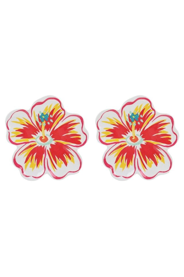 Lucky Art Tropea Melamin 20 cm 2'li Çiçek Tabak Seti DIO30041