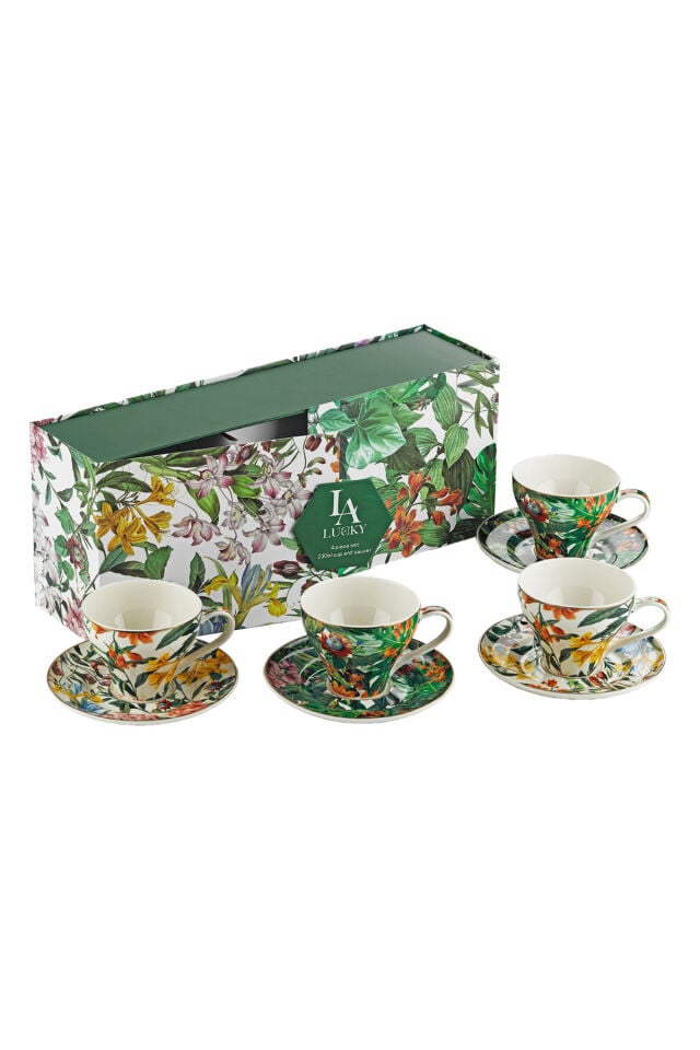 Lucky Art Violette Bone 4’lü Çay Fincanı Seti 230 ml LYHM 013