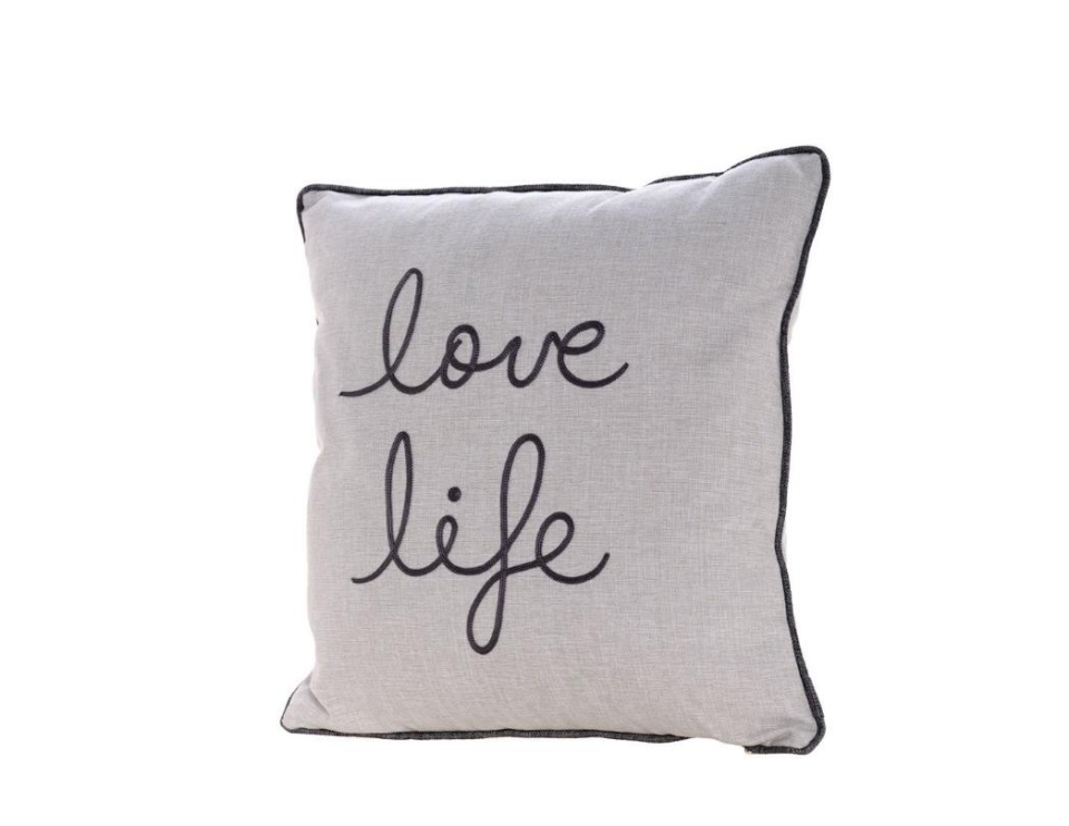 Doqu Home Love Life Kırlent 50 x 50 - Gri