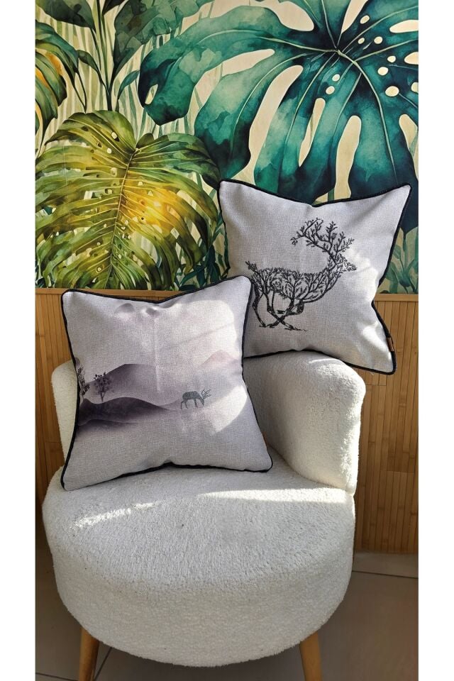 Özdilek Sparkle Winter Kırlent Kılıfı 2 li (Nakış İşlemeli)