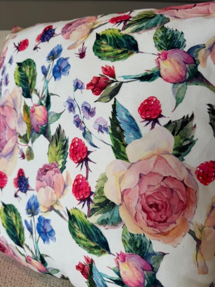 Crearthome Rose Deluxe Yastık Kırlent Kılıfı Dekoratif Kırlent 45x45 cm