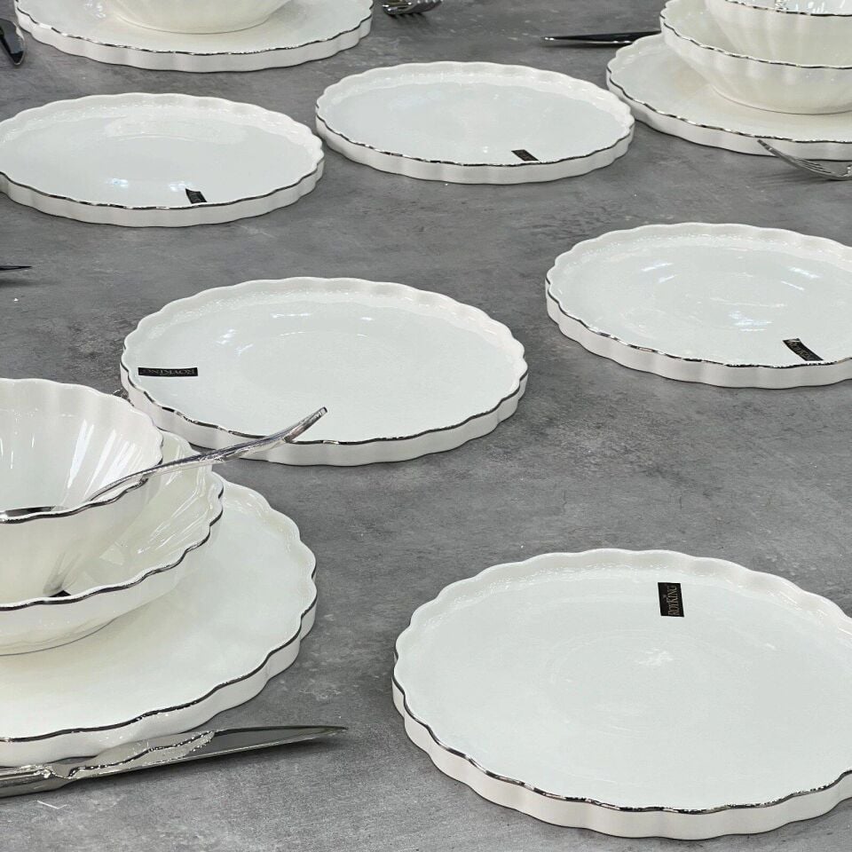 Royking Twist Silver 24 Parça Yemek Takımı HRN 018