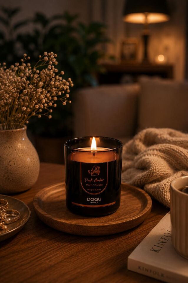 Doqu Home New Dark Amber Kokulu Mum Saydam - 170 gr 4'lü