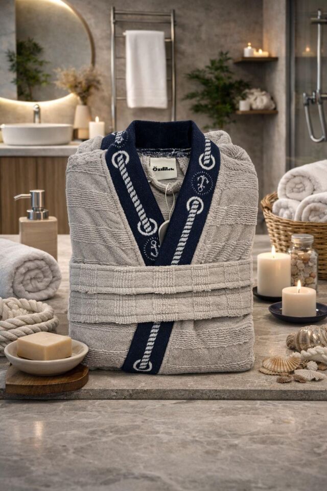 Özdilek Nautical Breeze Bornoz Gri L Beden