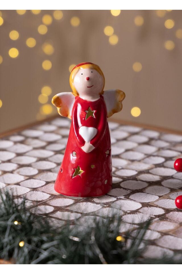 The Mia Dekoratif Yılbaşı Süsü Led Işıklı Melek 7x5x10 cm SUS0163