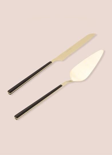 The Mia Bianco Pasta Servis Takımı Gold 2 Parça CKB 0252