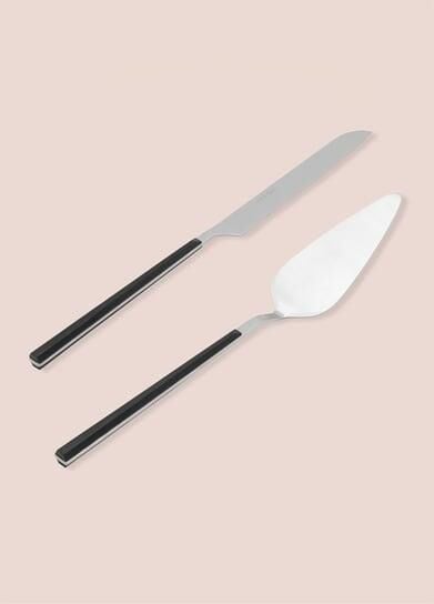 The Mia  Bianco Pasta Servis Takımı Gümüş 2 Parça CKB 0251