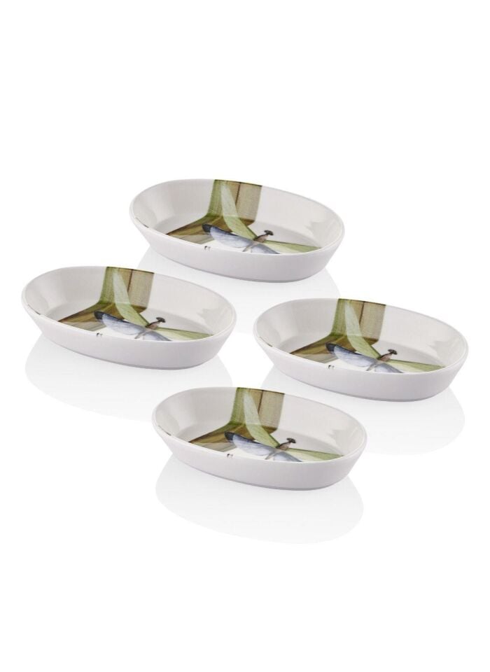 The Mia Blanche Çukur Servis Tabağı 4 lü Set 17x10 cm BLN0007