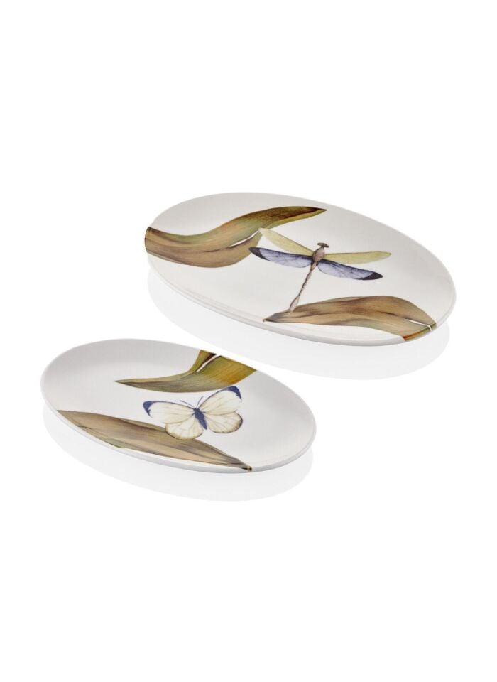 The Mia Blanche Oval Servis Tabağı 2 li Set  29-26 cm BLN0010