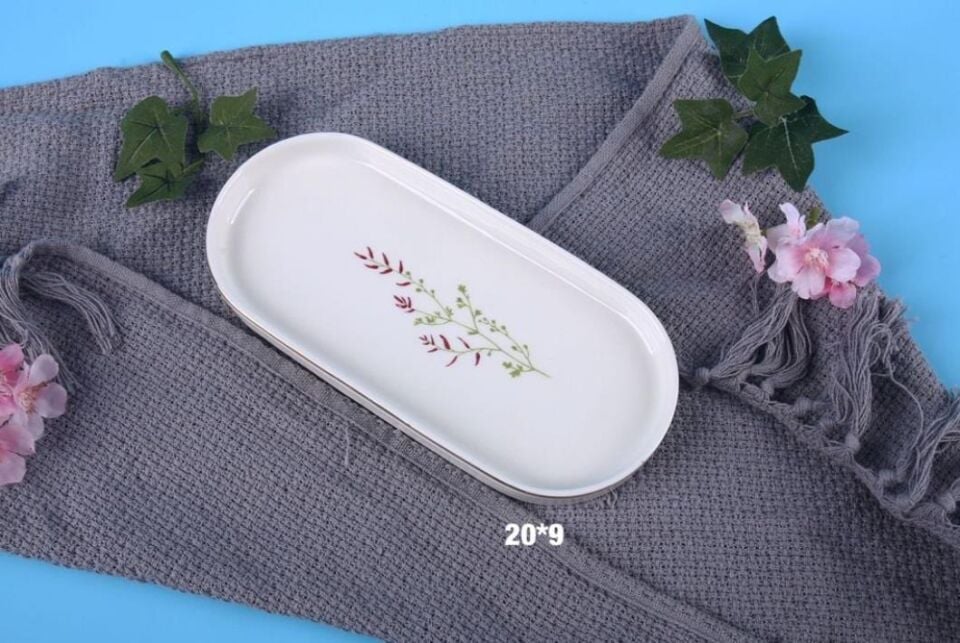 Royking Lavander 20x9 3'lü Kayık Tabak