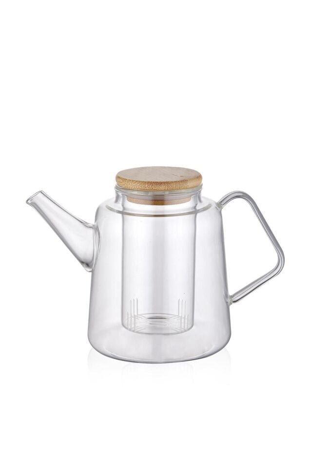 SSE0021 Bambu Kapaklı Süzgeçli Demlik 800 ML