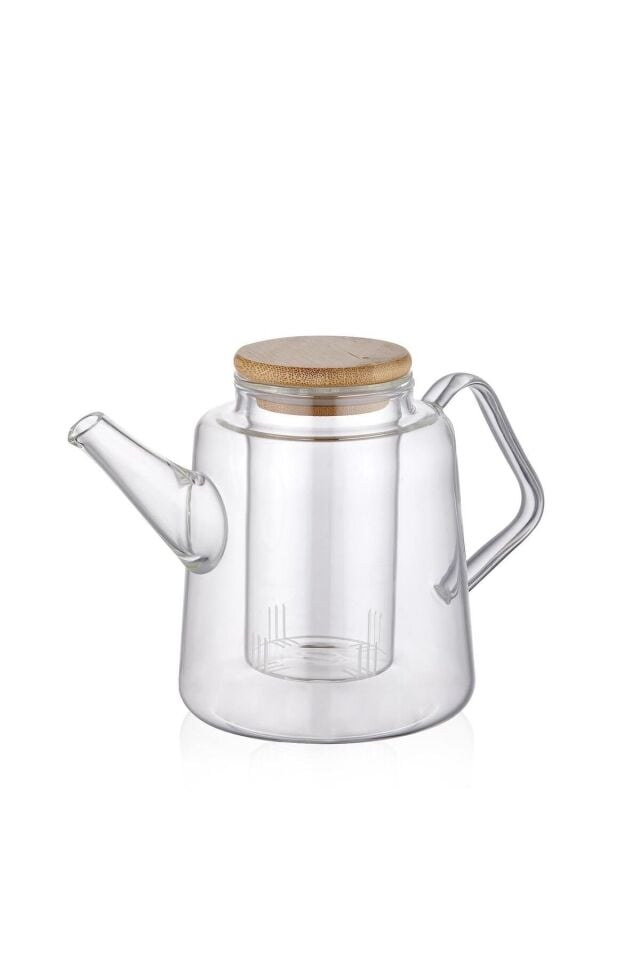 SSE0021 Bambu Kapaklı Süzgeçli Demlik 800 ML