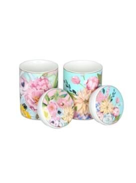 Lucky Art Peony Bone 2lı Kavanoz Seti 600ml LYBA 042