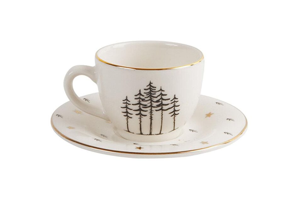 Porland Forest Tabaklı Kahve Fincanı 85 Cc 04LFH000459