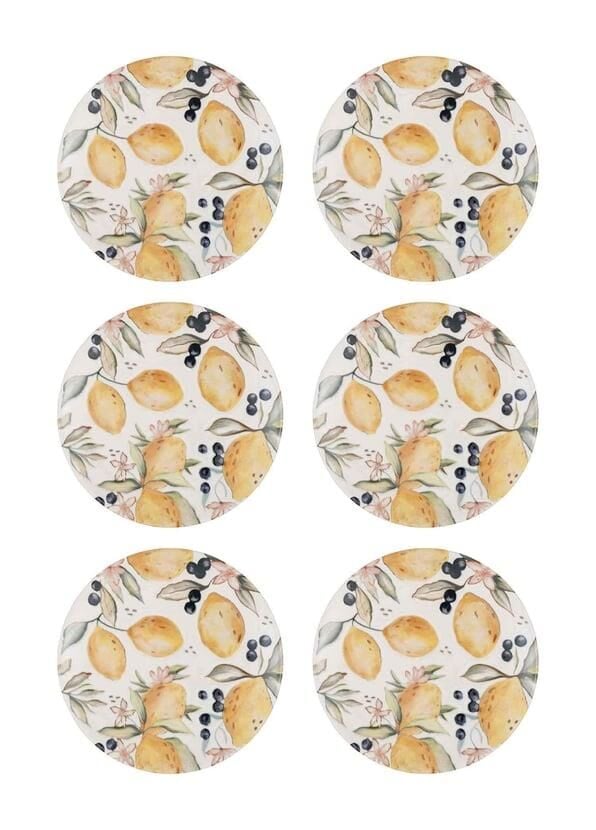 The Mia Limoncello Pasta Tabağı 6lı Set 19CM LMN012