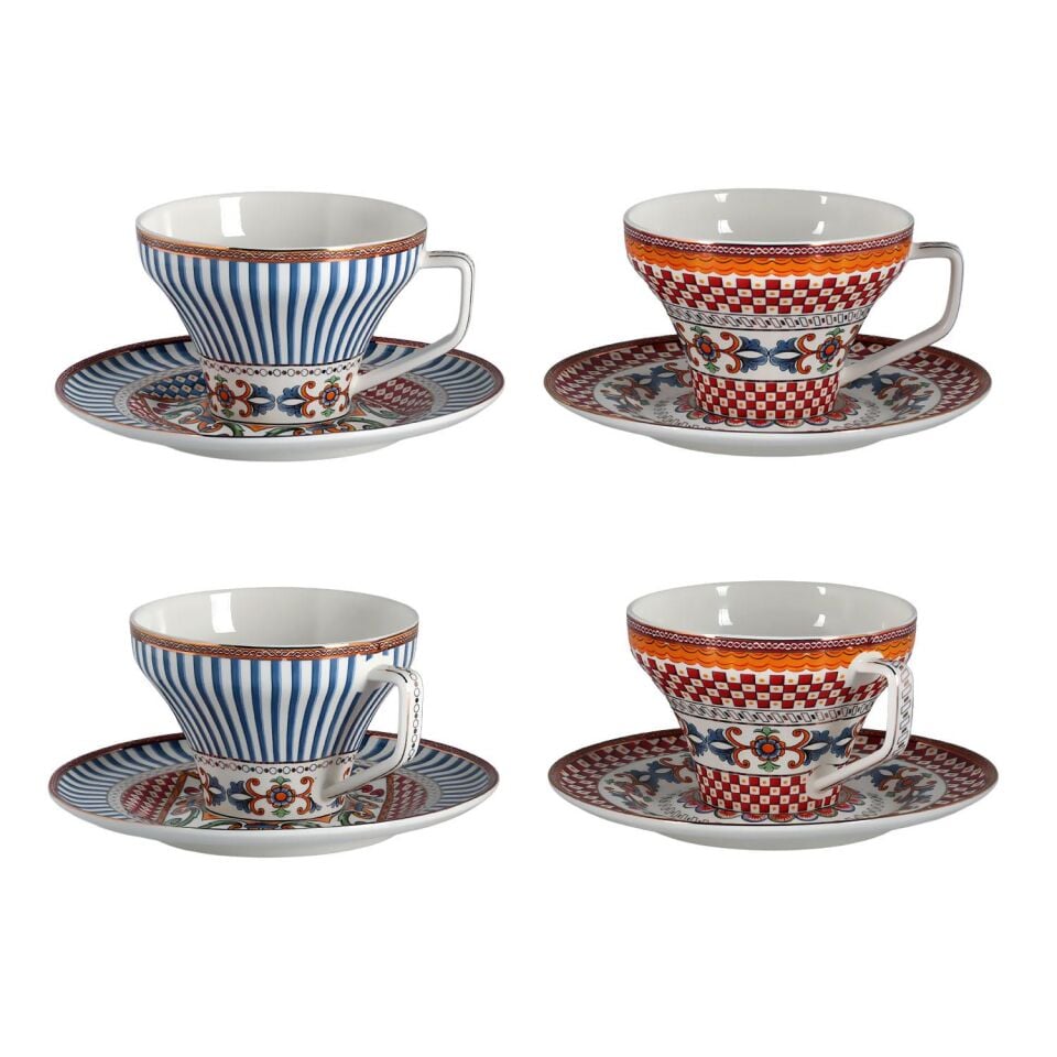 Berghoff Vivare Bone 4Lu Çay Fincanı Seti LYFG 079