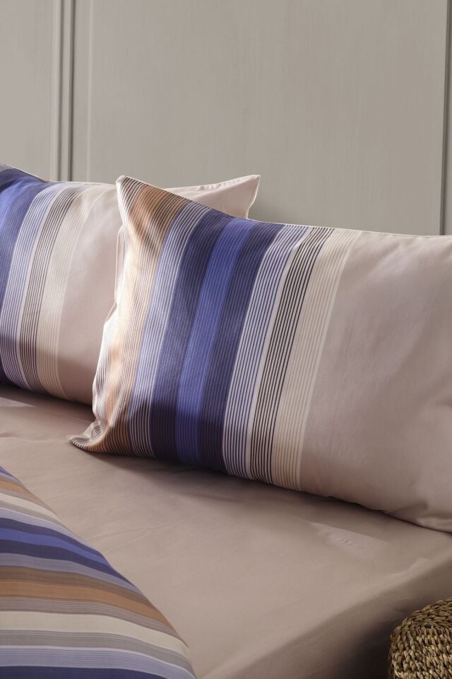 Doqu Home Saten Nevresim Takımı Maestro Çift Kişilik - Mavi