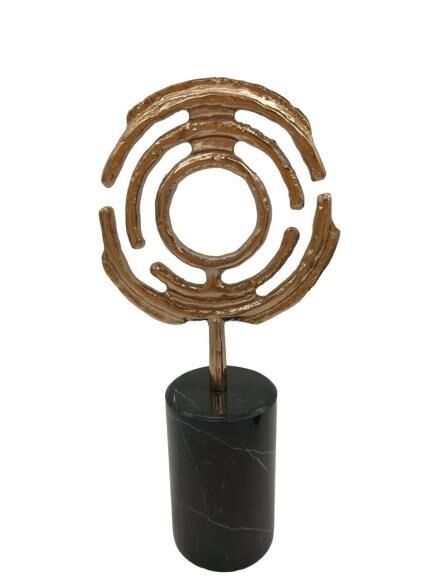 Crearthome Mermer Kaideli İkon Gold Obje 32x16 cm SZR-1924-AL