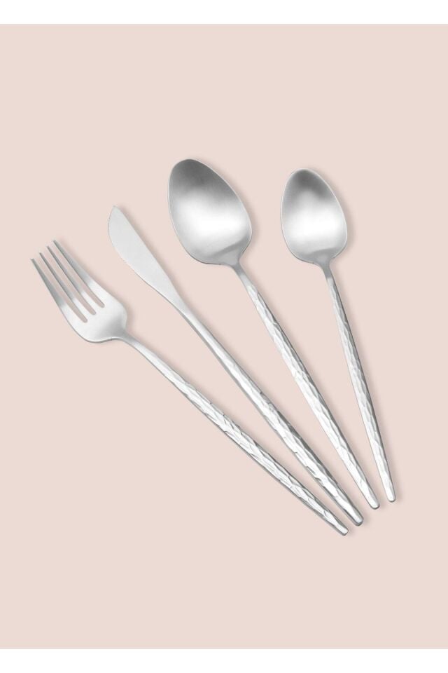 The Mia Shiny Çatal Kaşık Bıçak Takımı Gümüş 24 Parça CKB0264