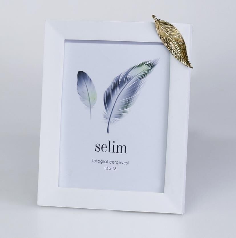 Crearthome 13x18 Yapraklı Çerçeve Beyaz Altın SCRV 124BYA84RS