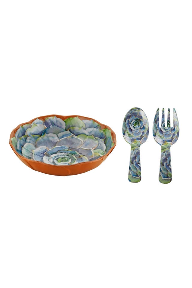 Lucky Art Vivace Melamin 3 Parça Salata Servis Seti 30 cm DIO30028