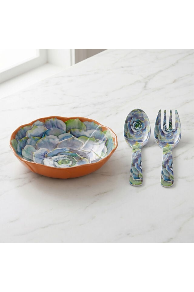 Lucky Art Vivace Melamin 3 Parça Salata Servis Seti 30 cm DIO30028