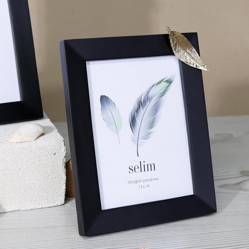 Crearthome 13x18 Yapraklı Çerçeve Siyah Altın  SCRV 124SYA84RS