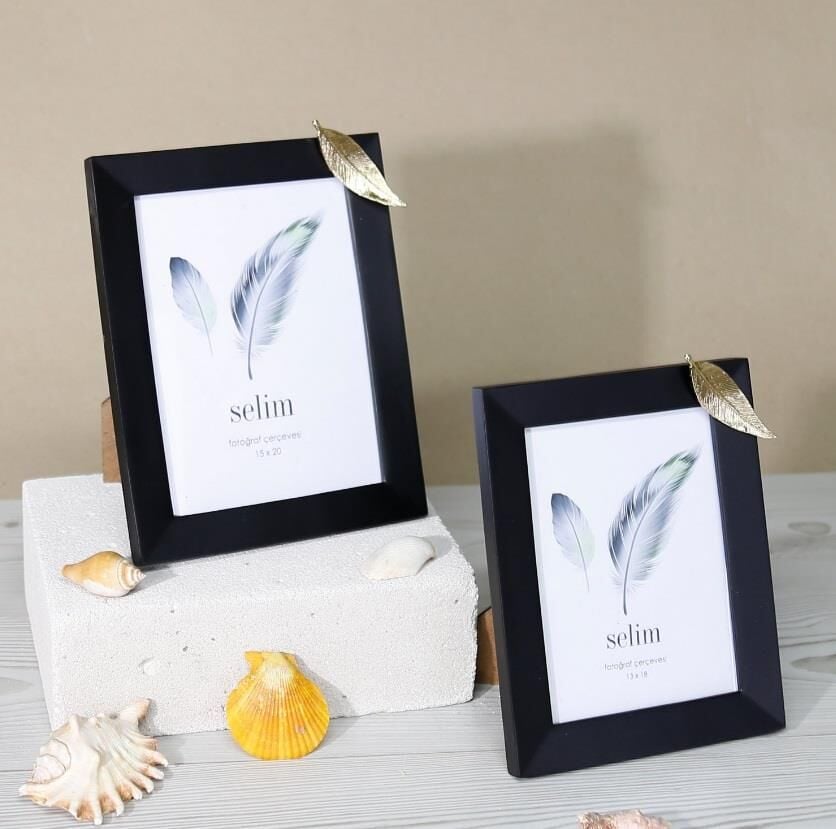 Crearthome 13x18 Yapraklı Çerçeve Siyah Altın  SCRV 124SYA84RS