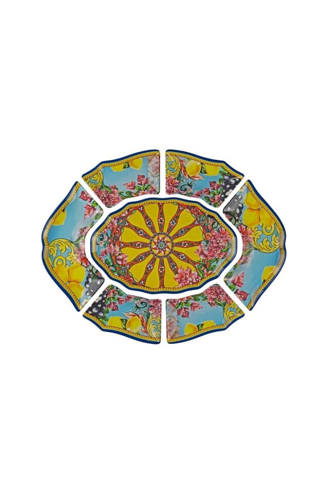 Lucky Art Solaire Melamin 7 Parça Meze ve Sunum Seti LYBF 021