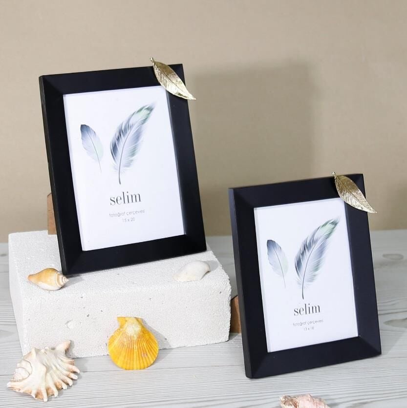 Crearthome 15x20 Yapraklı Çerçeve Siyah Altın SCRV 124SYA85RS
