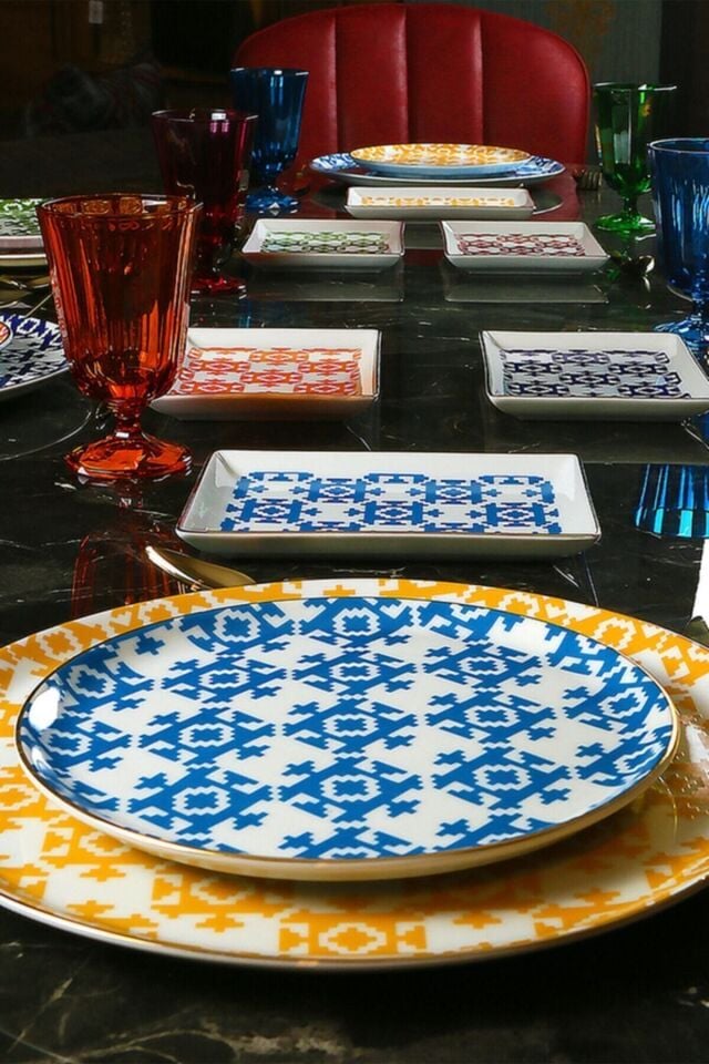 Porland Ethnical 18 Parça Yemek Takımı 04POR033672
