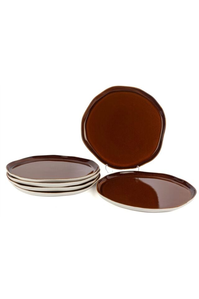 Mikasa Moor Beyaz Karamel 6lı Servis Tabağı 25cm P374.115439